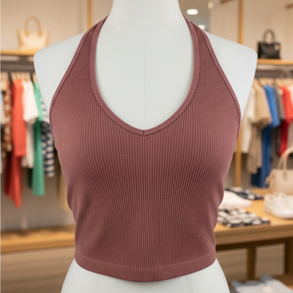 SOLD Urban Outfitters Ribbed Sports Bra in Mauve